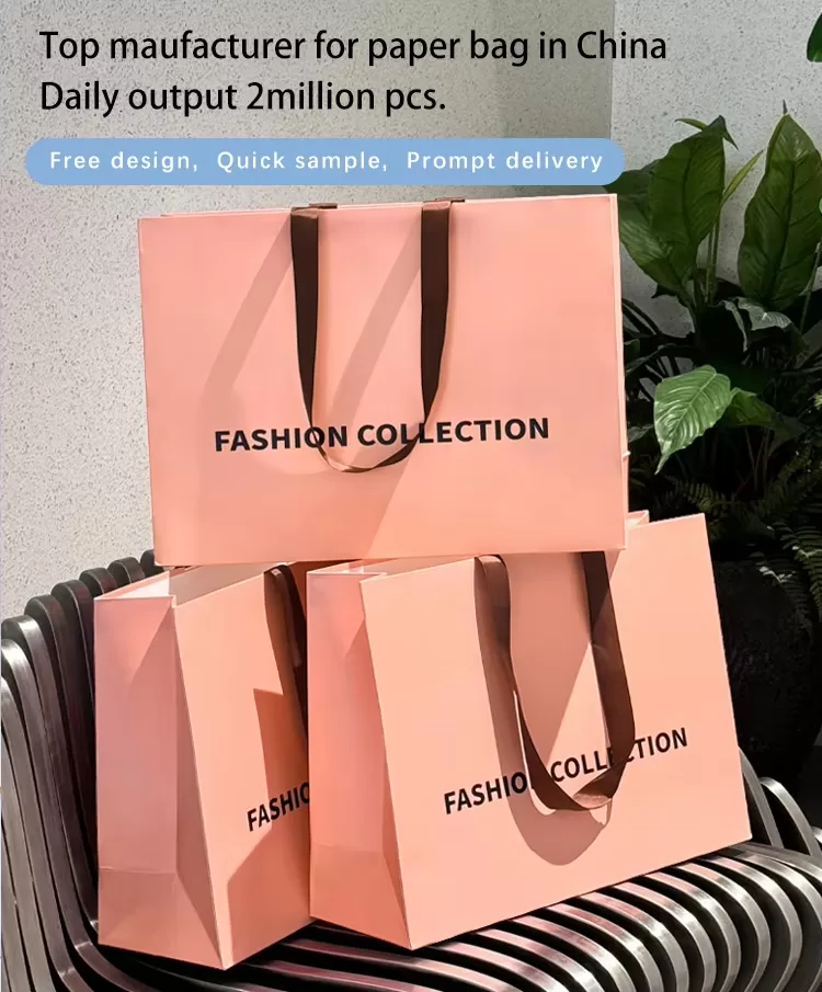 Recyclable Kraft Paper Takeout Bags with Handles – Compostable Food Packaging with Logo... - SKU FPB90381 - UGI Packaging