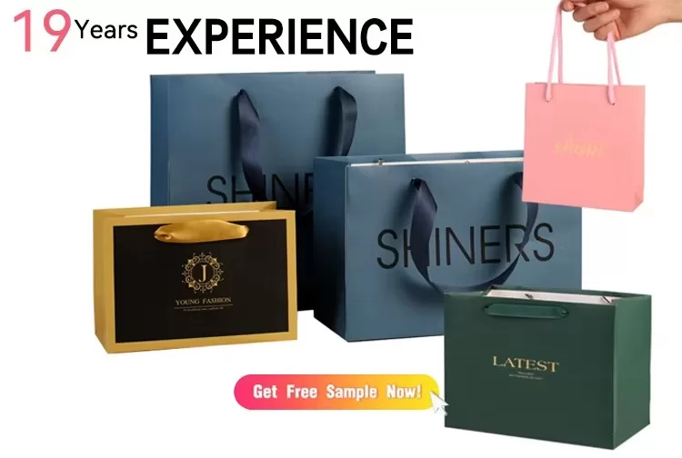 Luxury Gift Paper Bags with Ribbon Handles – Custom Logo Printed Boutique Shopping Bags... - SKU FPB90293 - UGI Packaging