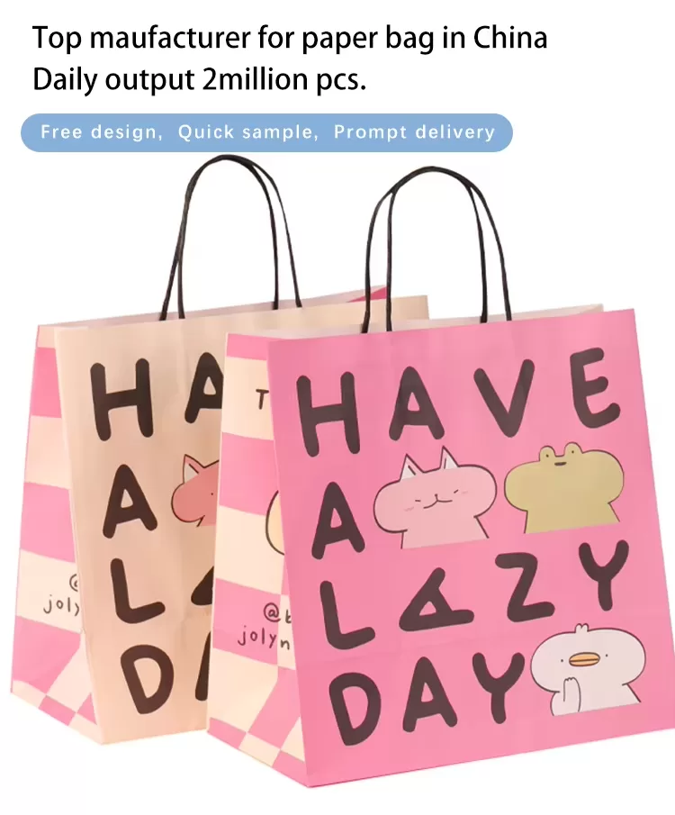 Custom Kraft Paper Bags with Handles – Eco-Friendly Brown or White Recycled Bags with L... - SKU FPB90336 - UGI Packaging