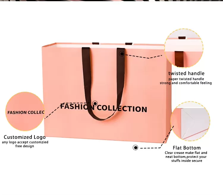 Recyclable Kraft Paper Takeout Bags with Handles – Compostable Food Packaging with Logo... - SKU FPB90381 - UGI Packaging