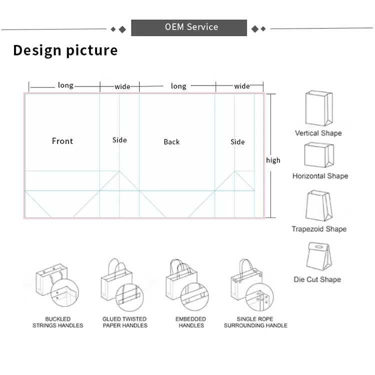 Custom Kraft Paper Shopping Bags with Handles – Recyclable Grocery Packaging Bags, Brow... - SKU FPB90289 - UGI Packaging