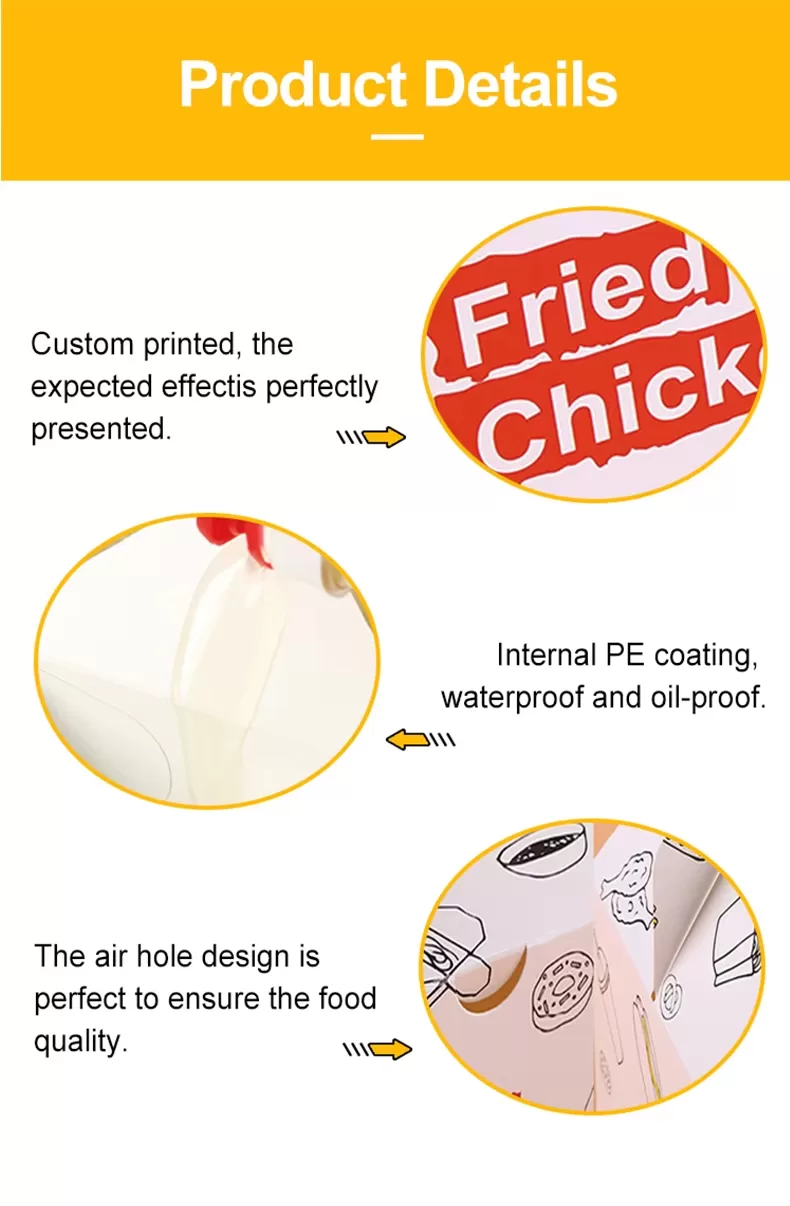 Custom Paper Bags and Boxes for Sandwich, Hot Dog, Popcorn, Chicken, Burger – Greasepro... - SKU CPB10672 - UGI Packaging