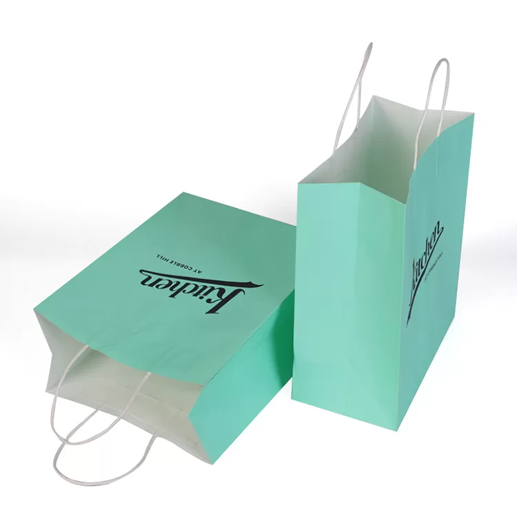 Custom Printed Kraft Paper Food Bags with Twisted Handles – Eco Takeout Packaging for R... - SKU FPB90390 - UGI Packaging