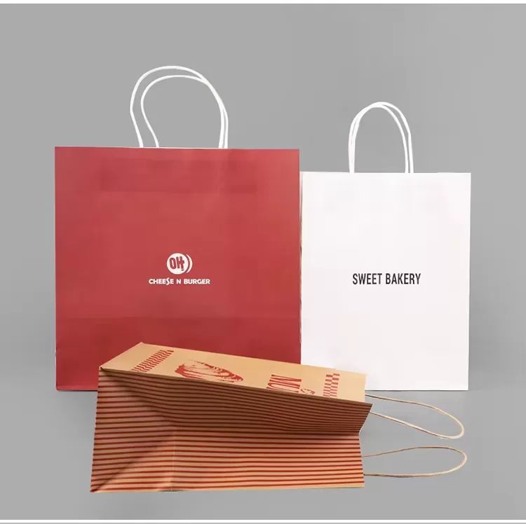 Custom Brown Kraft Paper Bags with Handles – Recyclable Heavy-Duty Cowhide Bags with Lo... - SKU FPB90359 - UGI Packaging