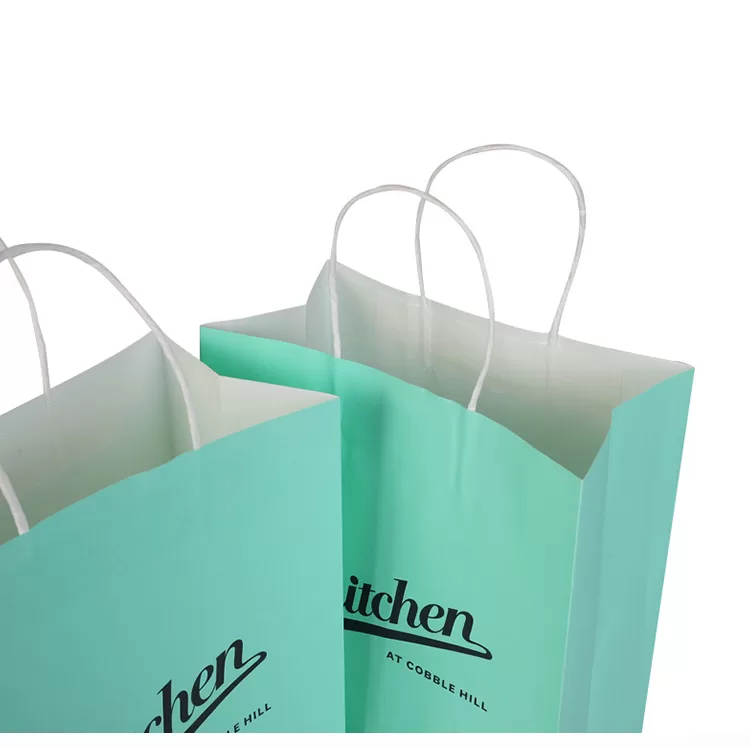 Custom Printed Kraft Paper Food Bags with Twisted Handles – Eco Takeout Packaging for Restaurants, Cafés, Fast Food, Bakeries – Durable Recyclable Carry Bags for Meals, Snacks Use - 图片 4