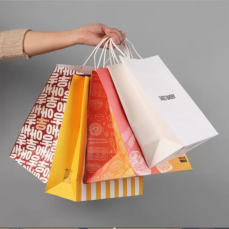 Custom Brown Kraft Paper Bags with Handles – Recyclable Heavy-Duty Cowhide Bags with Lo... - SKU FPB90359 - UGI Packaging