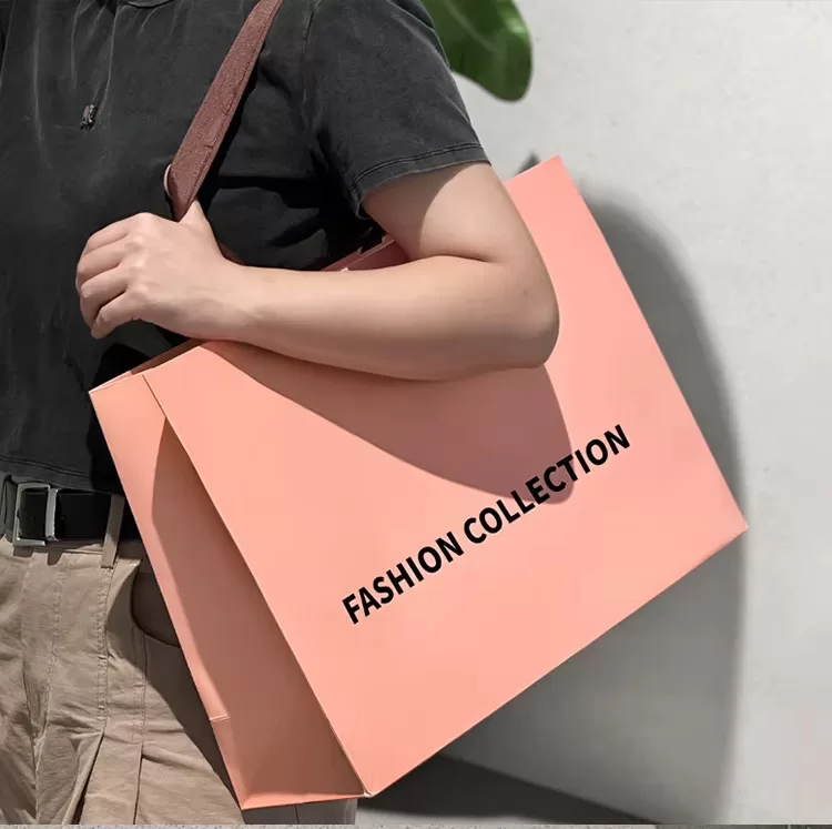 Recyclable Kraft Paper Takeout Bags with Handles – Compostable Food Packaging with Logo... - SKU FPB90381 - UGI Packaging