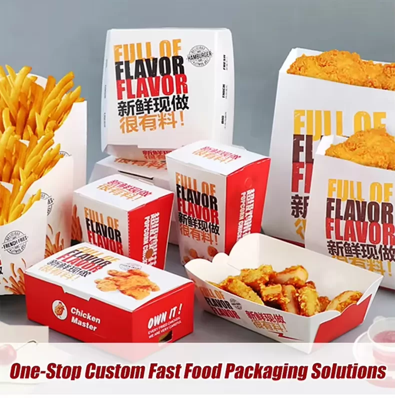 Custom Logo Paper Food Boxes – Clamshell Takeout Containers for Burgers, Hot Dogs, Sand... - SKU CPB10734 - UGI Packaging