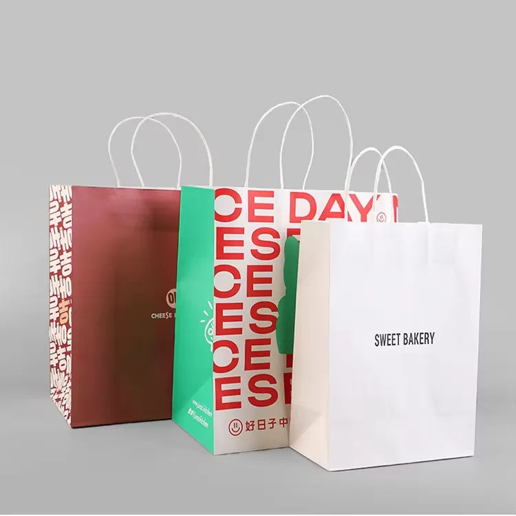 Custom Brown Kraft Paper Bags with Handles – Recyclable Heavy-Duty Cowhide Bags with Lo... - SKU FPB90359 - UGI Packaging