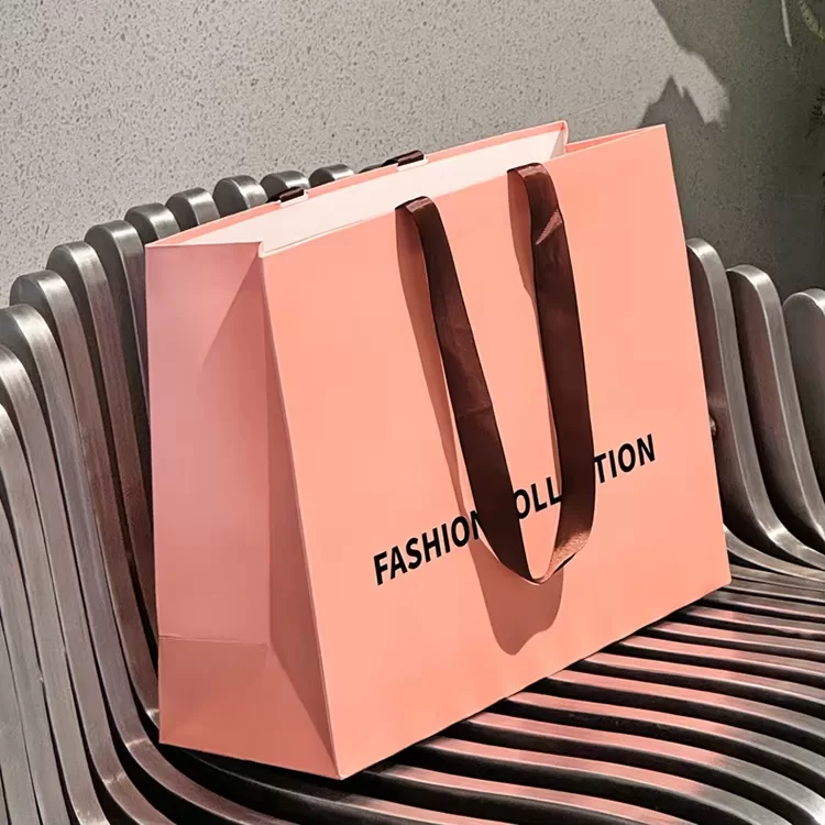 Recyclable Kraft Paper Takeout Bags with Handles – Compostable Food Packaging with Logo... - SKU FPB90381 - UGI Packaging