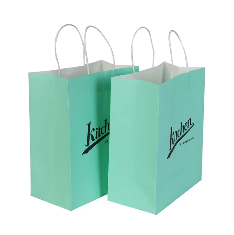 Custom Printed Kraft Paper Food Bags with Twisted Handles – Eco Takeout Packaging for Restaurants, Cafés, Fast Food, Bakeries – Durable Recyclable Carry Bags for Meals, Snacks Use - 图片 6