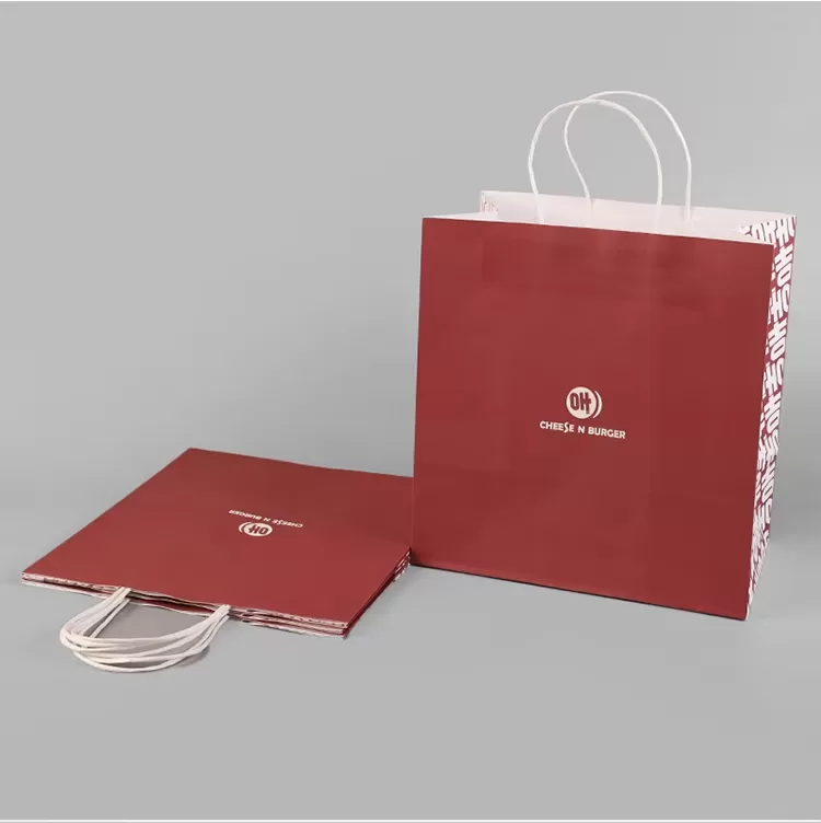 Custom Brown Kraft Paper Bags with Handles – Recyclable Heavy-Duty Cowhide Bags with Lo... - SKU FPB90359 - UGI Packaging