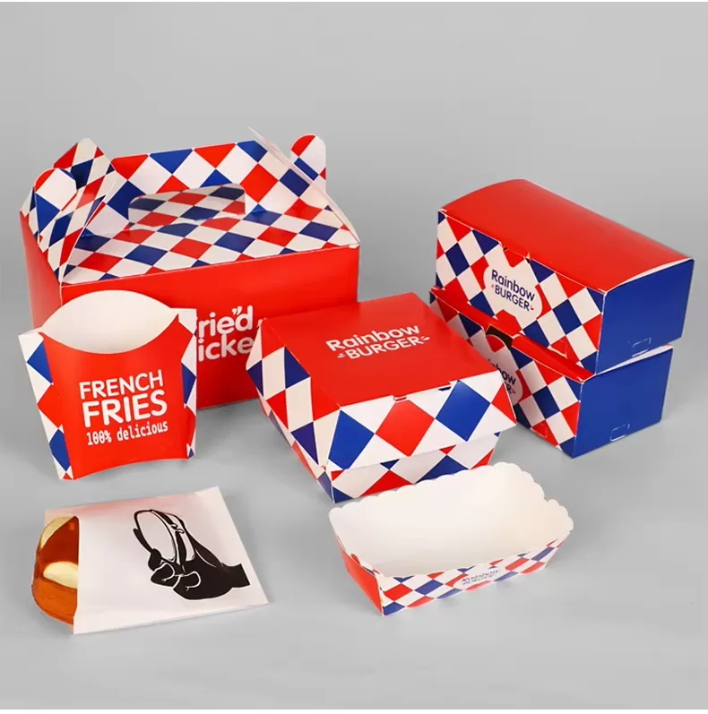 Custom Logo Disposable Burger Boxes – Kraft or White Paper Clamshell Containers for Ham... - SKU CPB10758 - UGI Packaging