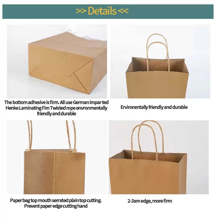 Kraft Paper Bags with Twisted Handles – Custom Logo Takeout Packaging, Food Grade Brown... - SKU FPB90360 - UGI Packaging