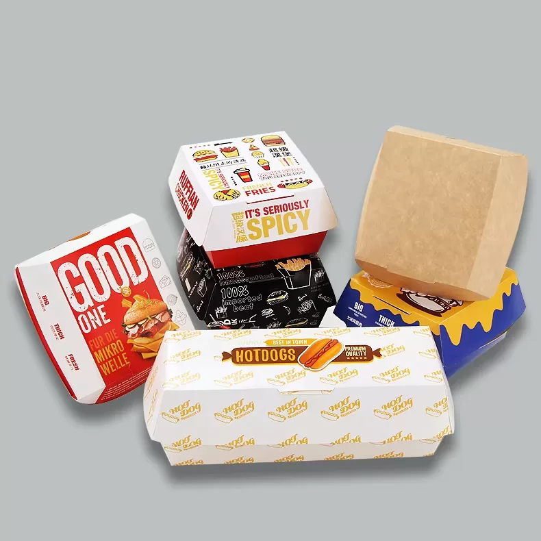 Custom Logo Fast Food Packaging Set – Kraft Paper Boxes for Burgers, Sandwiches, Hot Do... - SKU CPB10726 - UGI Packaging