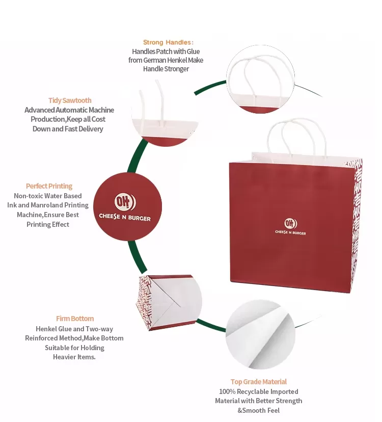 Custom Brown Kraft Paper Bags with Handles – Recyclable Heavy-Duty Cowhide Bags with Lo... - SKU FPB90359 - UGI Packaging