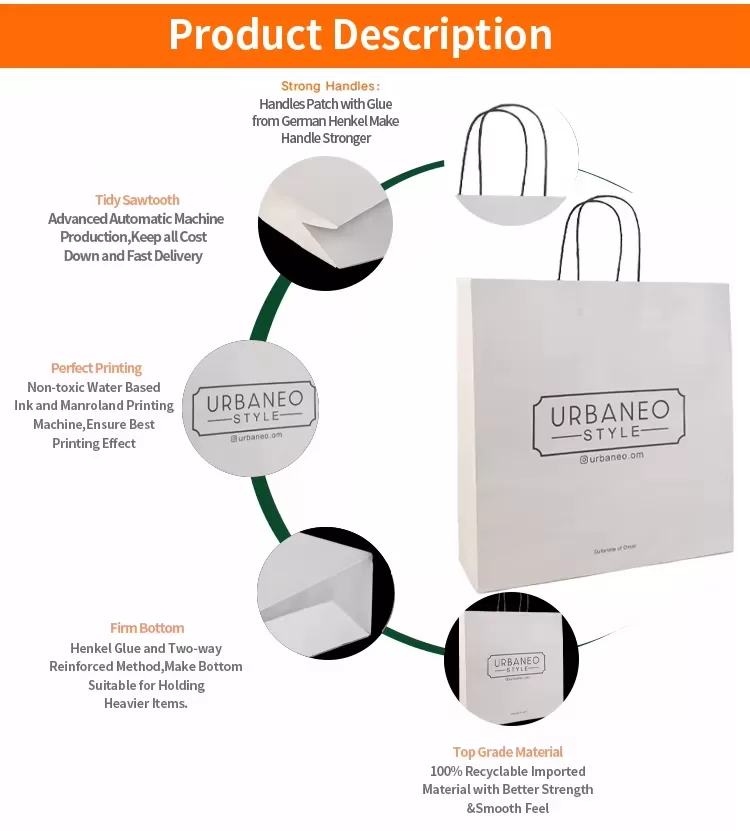 Kraft Paper Bags with Twisted Handles – Custom Logo Takeout Packaging, Food Grade Brown... - SKU FPB90360 - UGI Packaging