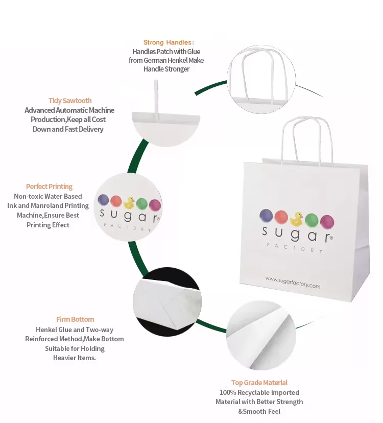 Compostable Kraft Paper Takeout Bags with Handles – Custom Logo Eco Carry Bag for Fast ... - SKU FPB90373 - UGI Packaging