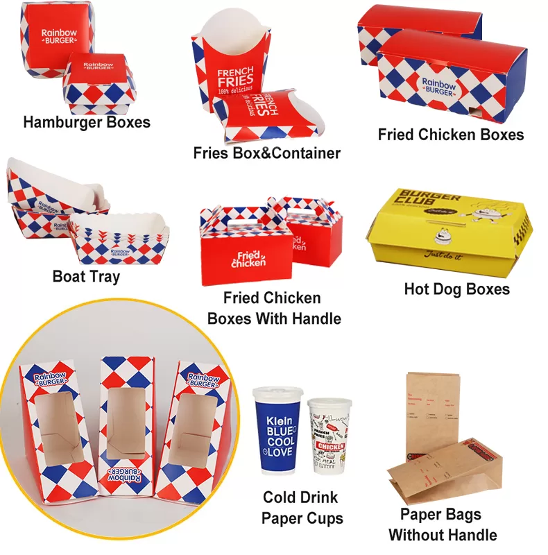 Kraft Paper Food Boxes – Disposable Takeout Containers for Fried Chicken, Wings, Burger... - SKU CPB10718 - UGI Packaging