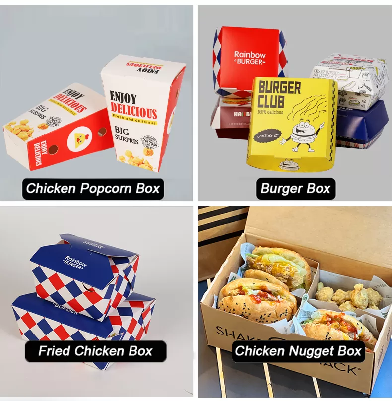 Kraft Paper Food Boxes – Disposable Takeout Containers for Fried Chicken, Wings, Burger... - SKU CPB10718 - UGI Packaging