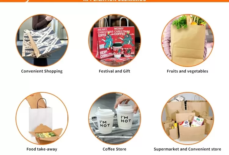 Eco-Friendly Brown Kraft Paper Takeout Bags – Biodegradable Recyclable Paper Bags with ... - SKU FPB90321 - UGI Packaging