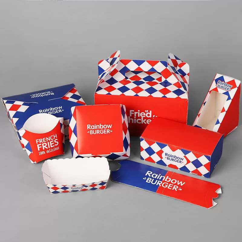 Kraft Paper Food Boxes – Disposable Takeout Containers for Fried Chicken, Wings, Burgers, Fries, Chicken Legs – Grease-Resistant Fast Food Packaging for Restaurants, Events, Delivery