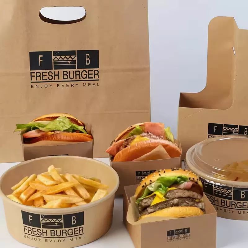 Custom Kraft Paper Salad Bowls with Lids – Disposable Containers for Lunch, Soups, Grain Bowls & Noodles – Leak-Resistant Takeout Bowls with Logo for Restaurants, Cafes & Meal Prep - 图片 2