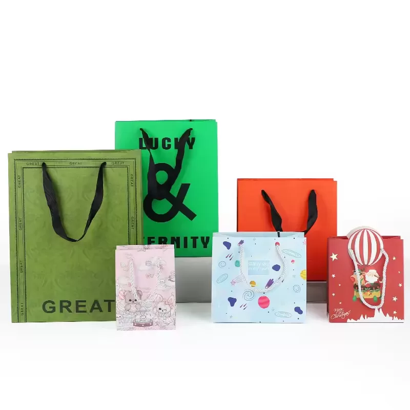 Custom Kraft Paper Bags with Die-Cut Handles – Personalized Recyclable Packaging with Logo for Food Takeout, Retail, Gifts, Cosmetics, Perfume, Jewelry & Small Business Branding - 图片 2