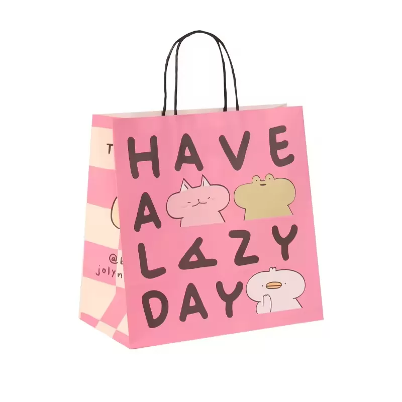 Custom Kraft Paper Bags with Handles – Eco-Friendly Brown or White Recycled Bags with Logo Print, Ideal for Food Takeout, Grocery, Gift, and Retail Use in Restaurants, Cafes, and Small Businesses. - 图片 2