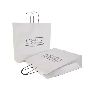 Kraft Paper Bags with Twisted Handles – Custom Logo Takeout Packaging, Food Grade Brown & White Bags for Bakery, Restaurants, Cafes, Grocery, Retail & Gift Use – Recyclable & Sturdy
