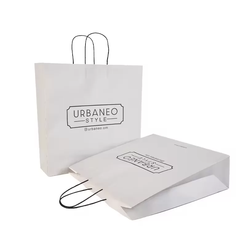 Kraft Paper Bags with Twisted Handles – Custom Logo Takeout Packaging, Food Grade Brown & White Bags for Bakery, Restaurants, Cafes, Grocery, Retail & Gift Use – Recyclable & Sturdy