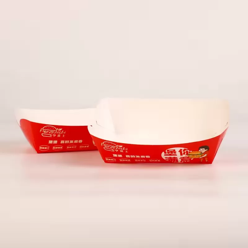 Recyclable Black Kraft Paper Food Trays – Disposable Cardboard Snack and Meal Serving Boats – Eco-Friendly, Grease-Resistant, Leak-Proof – For Parties, Catering, Takeout, BBQ, Food Trucks - 图片 3