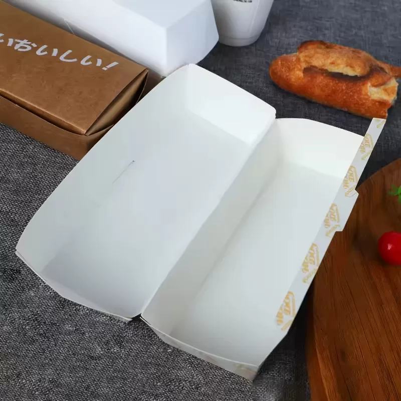 Custom Logo Paper Food Boxes – Clamshell Takeout Containers for Burgers, Hot Dogs, Sandwiches – Disposable, Eco-Friendly, Grease-Resistant for Restaurants, Cafes, Trucks - 图片 3