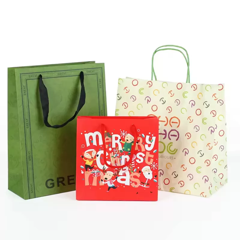 Custom Kraft Paper Bags with Die-Cut Handles – Personalized Recyclable Packaging with Logo for Food Takeout, Retail, Gifts, Cosmetics, Perfume, Jewelry & Small Business Branding - 图片 3