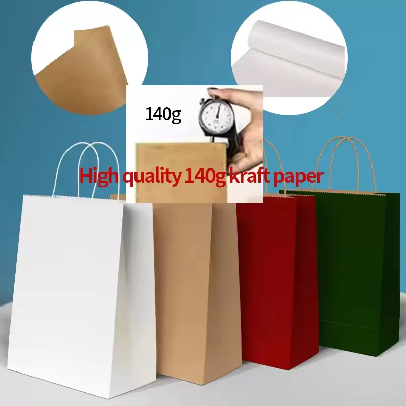 Kraft Paper Bags with Twisted Handles – Custom Logo Takeout Packaging, Food Grade Brown & White Bags for Bakery, Restaurants, Cafes, Grocery, Retail & Gift Use – Recyclable & Sturdy - 图片 3