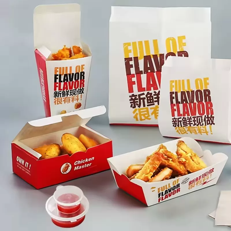 Custom Paper Bags and Boxes for Sandwich, Hot Dog, Popcorn, Chicken, Burger – Greaseproof Disposable Takeout – Personalized Food Containers for Delivery, Catering, Events, Restaurants - 图片 3