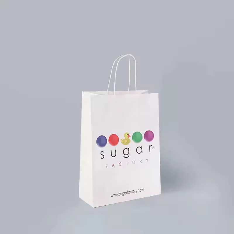 Compostable Kraft Paper Takeout Bags with Handles – Custom Logo Eco Carry Bag for Fast Food, Restaurant, Deli, Café, Bakery – 100% Recycled Paper, Grease-Resistant & Strong - 图片 5