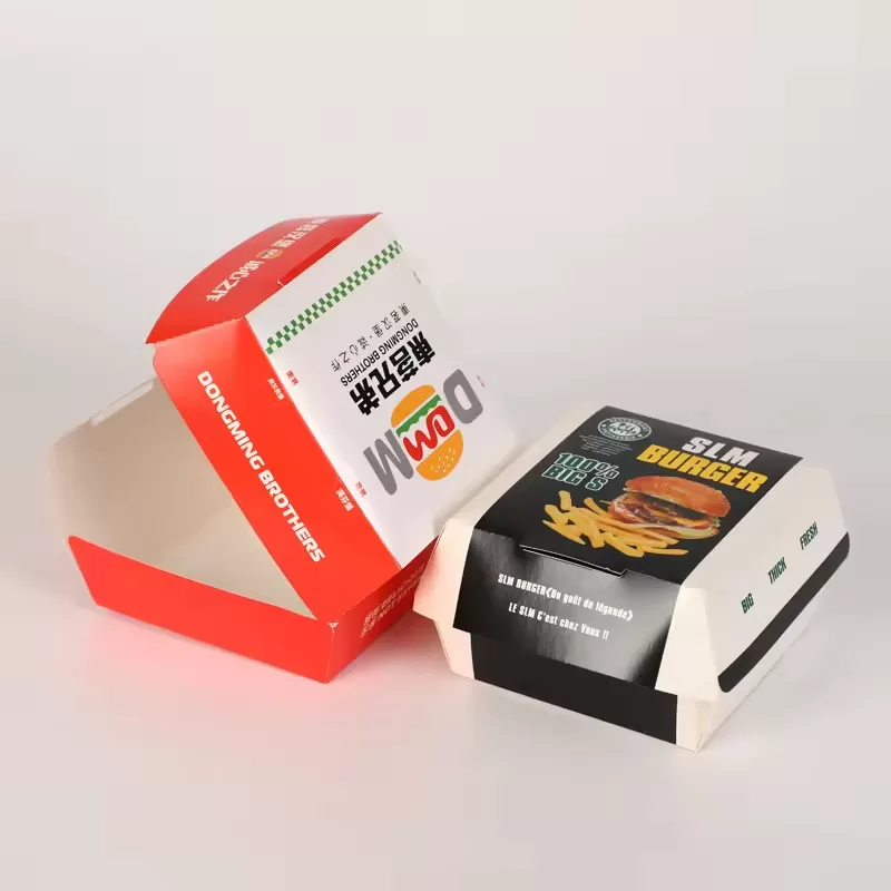 Custom Logo Fast Food Packaging Set – Kraft Paper Boxes for Burgers, Sandwiches, Hot Dogs, Popcorn, Fried Chicken – Eco-Friendly Containers for Restaurants Takeout & Events - 图片 5