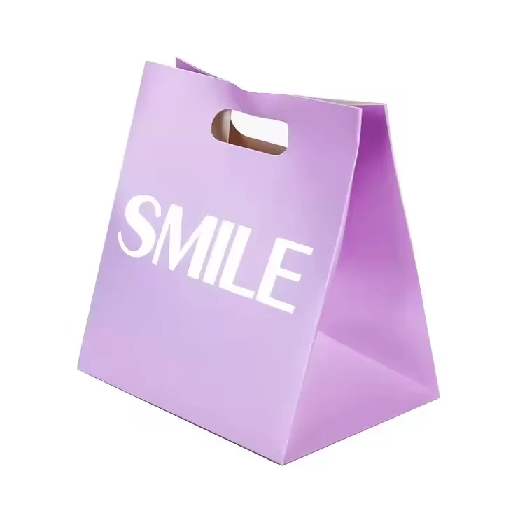 Custom Kraft Paper Bags with Die-Cut Handles – Personalized Recyclable Packaging with Logo for Food Takeout, Retail, Gifts, Cosmetics, Perfume, Jewelry & Small Business Branding - 图片 5