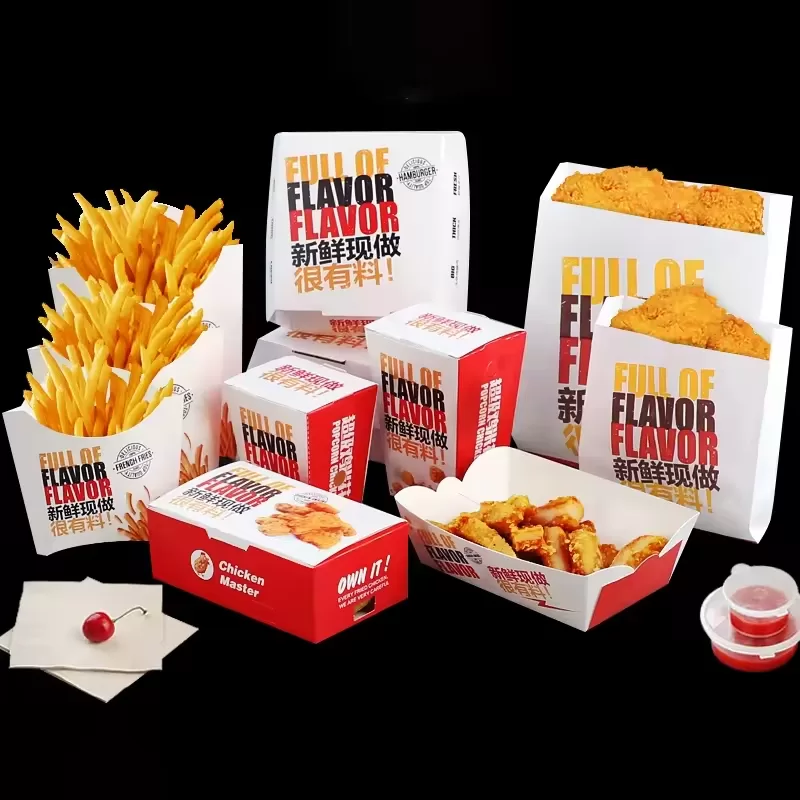 Custom Paper Bags and Boxes for Sandwich, Hot Dog, Popcorn, Chicken, Burger – Greaseproof Disposable Takeout – Personalized Food Containers for Delivery, Catering, Events, Restaurants - 图片 4