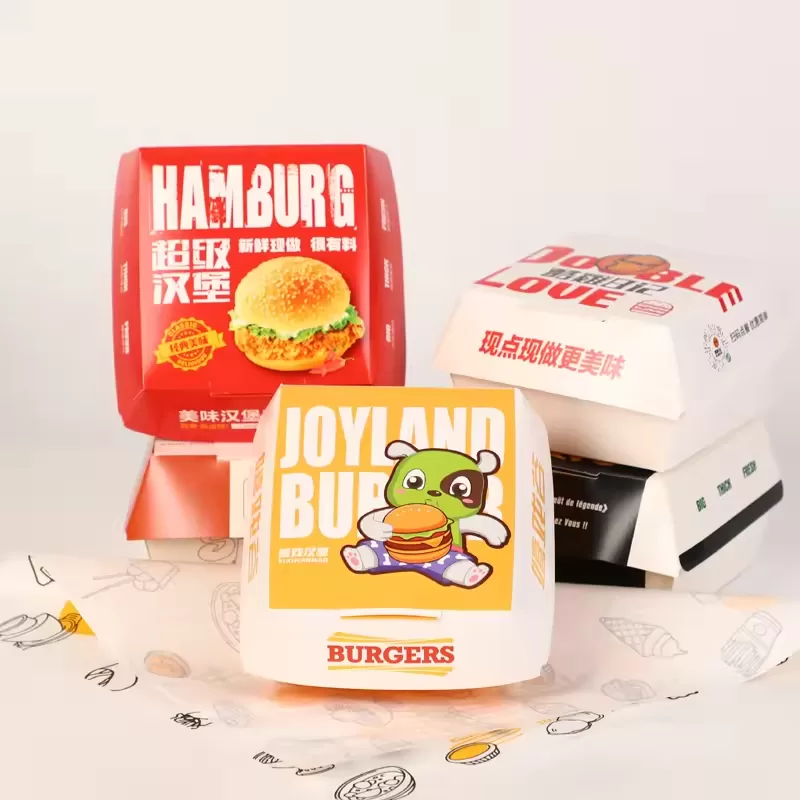 Custom Logo Fast Food Packaging Set – Kraft Paper Boxes for Burgers, Sandwiches, Hot Dogs, Popcorn, Fried Chicken – Eco-Friendly Containers for Restaurants Takeout & Events - 图片 6