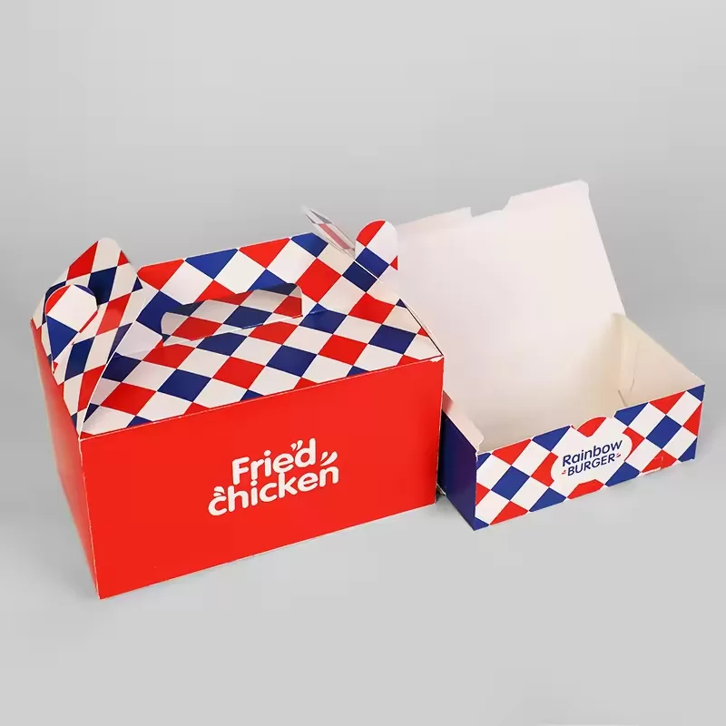Custom Logo Disposable Burger Boxes – Kraft or White Paper Clamshell Containers for Hamburgers & Sandwiches – Eco-Friendly, Food-Grade, Grease-Resistant Fast Food Packaging for Takeout - 图片 3