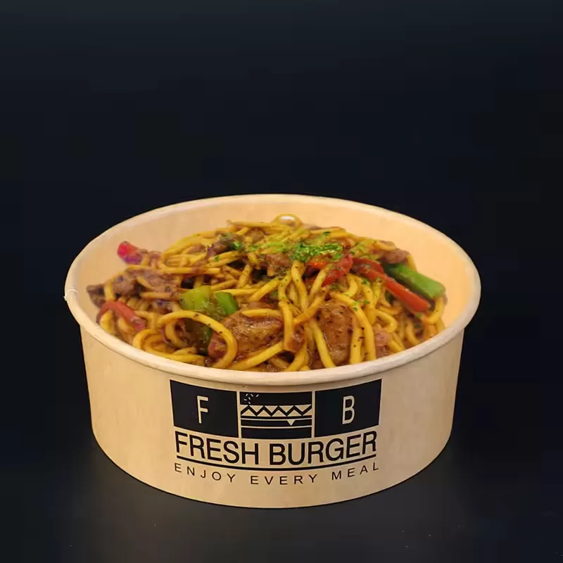 Custom Kraft Paper Salad Bowls with Lids – Disposable Containers for Lunch, Soups, Grain Bowls & Noodles – Leak-Resistant Takeout Bowls with Logo for Restaurants, Cafes & Meal Prep - 图片 6