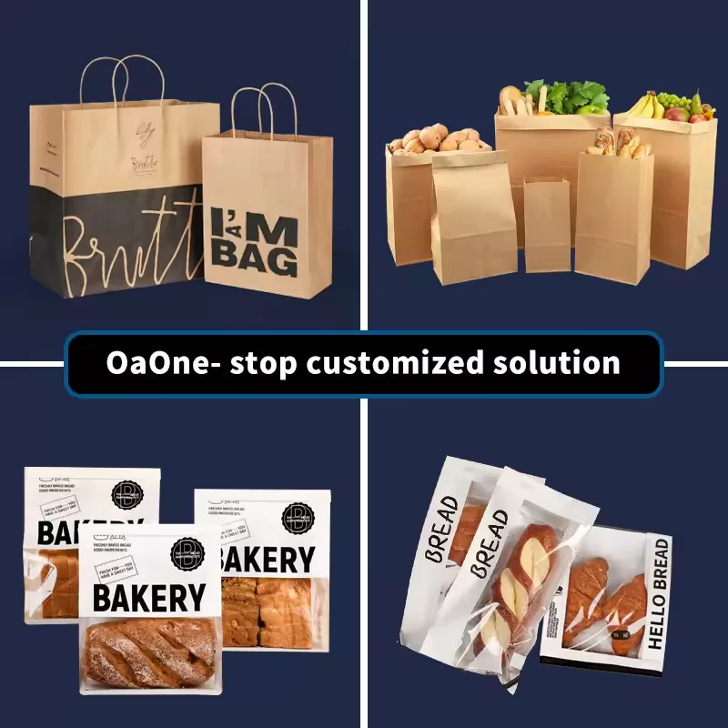 Custom White Kraft Paper Bags with Handles – Recyclable Take-Out Shopping Gift Bags, Pe... - SKU FPB90629 - UGI Packaging