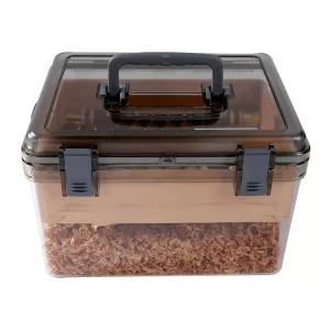 Premium Cigar Humidor Box with Transparent Lid – Spanish Cedar Wood & Food-Grade PS – Airtight Seal for Moisture Retention, Odor Resistance, Ideal for Keeping Cigars Fresh, and Aromatic