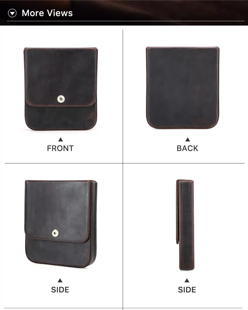 Premium Leather Cigar Case for 6 Cigars Up to 6.5" 60 Ring Gauge – Vintage Style Travel... - SKU CHB10701 - UGI Packaging