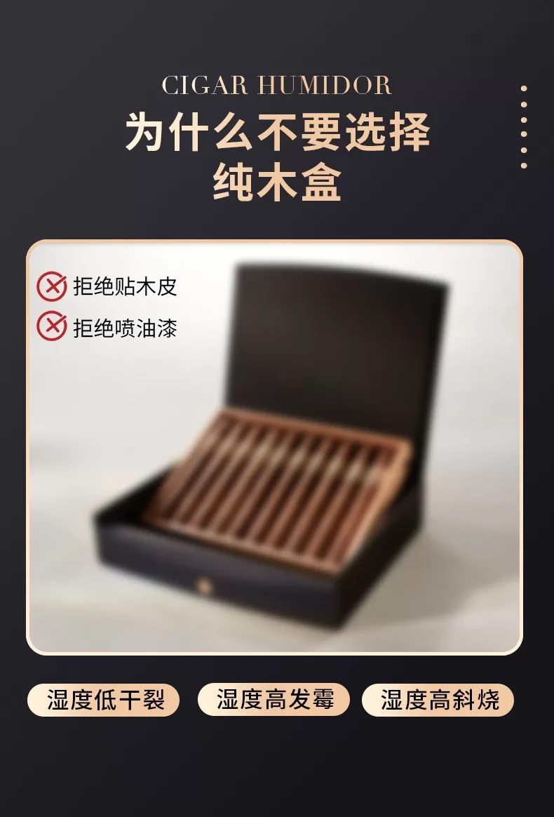 Premium Cigar Humidor Box with Transparent Lid – Spanish Cedar Wood & Food-Grade PS – A... - SKU CHB10672 - UGI Packaging