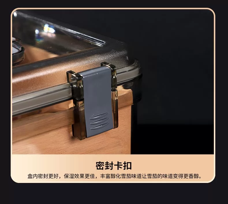 Premium Cigar Humidor Box with Transparent Lid – Spanish Cedar Wood & Food-Grade PS – A... - SKU CHB10672 - UGI Packaging