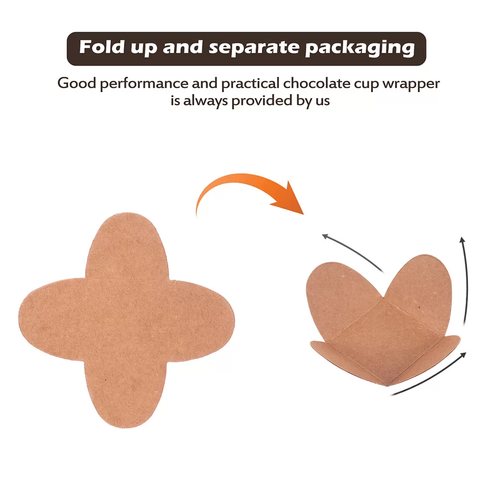 Paper Chocolate Truffle Candy Cups – Mini Cupcake Muffin Liners and Wrappers for Baking, Square Holders, Dessert Display Tray, Party Favors, Cake Trays, Candy Packaging Box 4