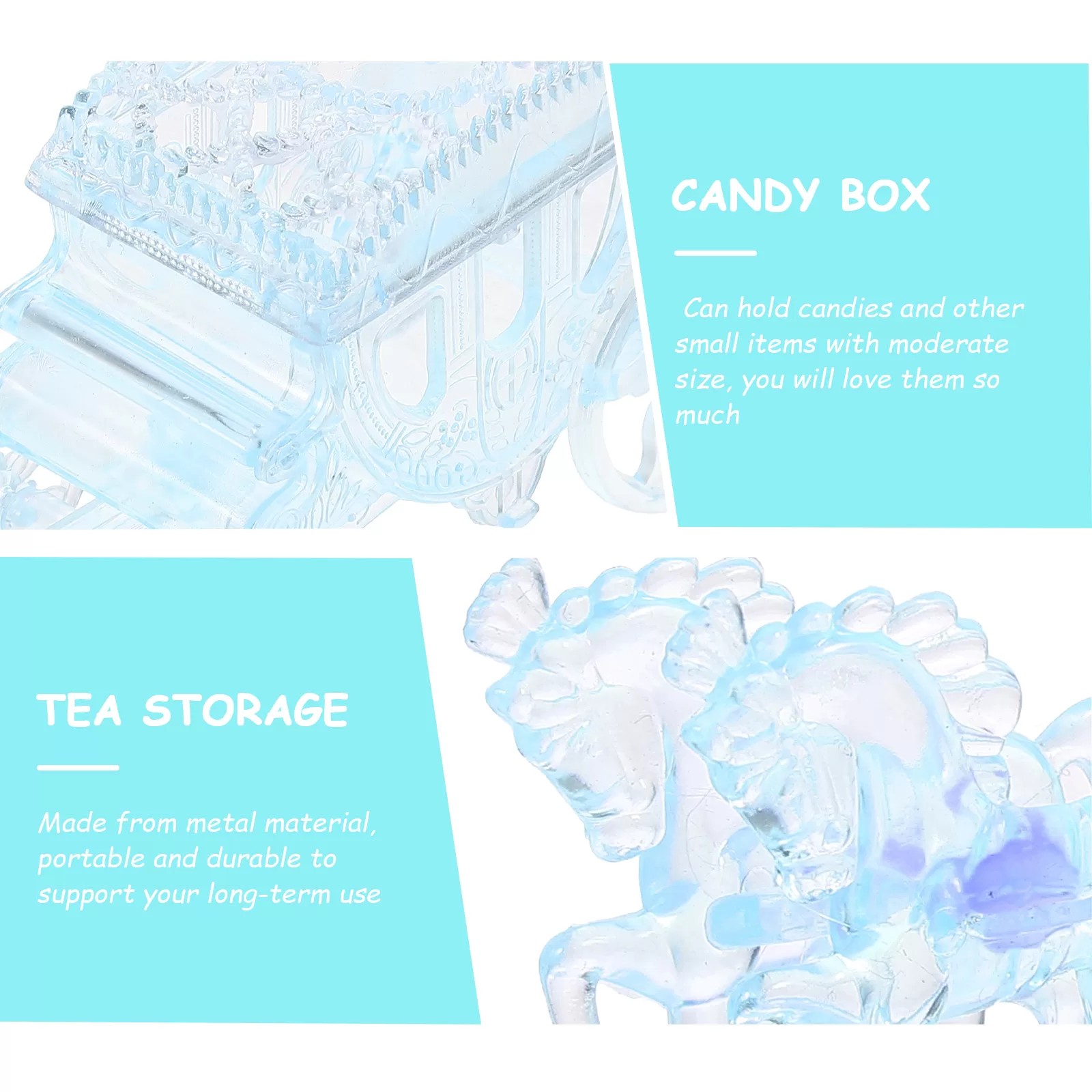 Plastic Princess Carriage Candy Boxes – Ideal for Baby Showers, Weddings, Christmas or Birthday Parties. Elegant and charming gift boxes perfect for holding candies, chocolates or small favors.